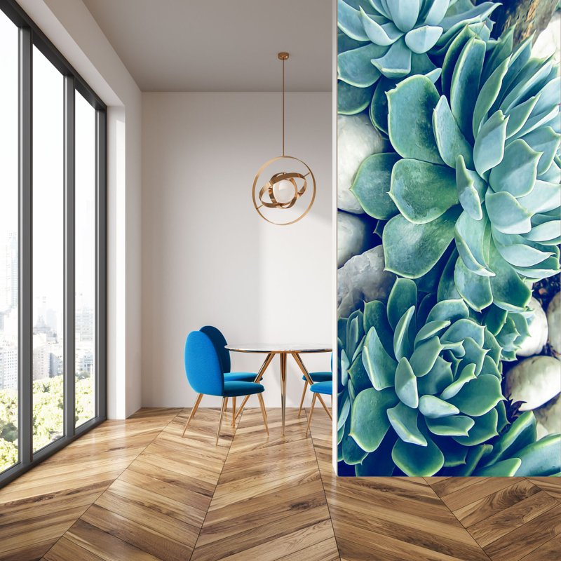 Panneau mural Haaris Succulents L 8 pi x l 45 po