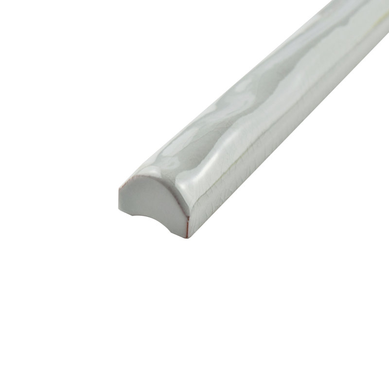 Carreau de faïence en carreaux de céramique gris foncé de 3/4 po x 6 po Antic Craquelle