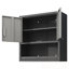 Armoire de rangement murale en métal avec porte verrouillable et tablette ouverte-753906357