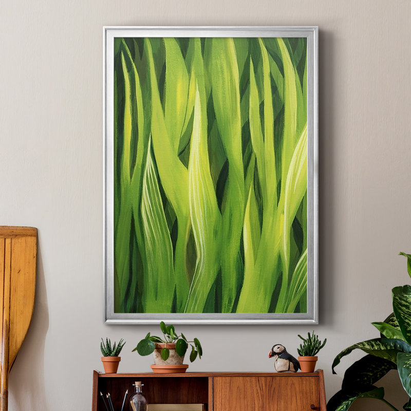 Of Grass I, H 42,5 po x l 30,5 po x P 1 po, Encadrement argenté
