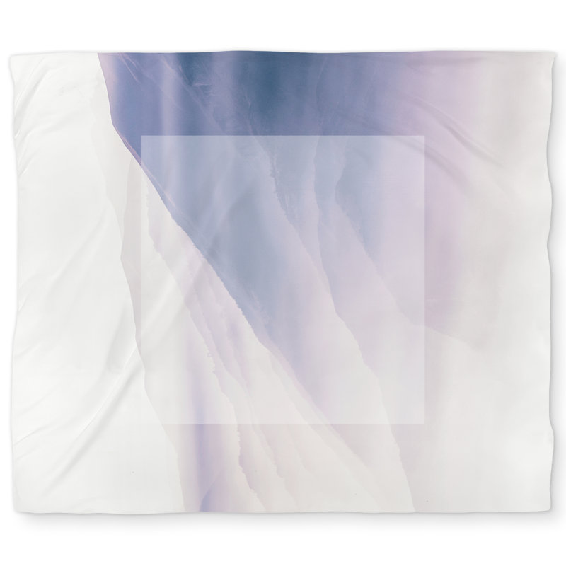 Hygge Mountains Landscapes King Duvet Cover - Mist White Back