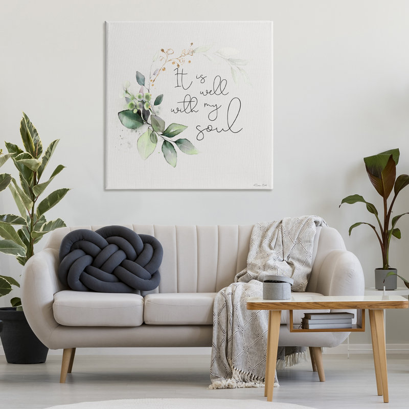 «Well With My Soul», art mural sur toile par Susan Ball, H 36 po x l 36 po