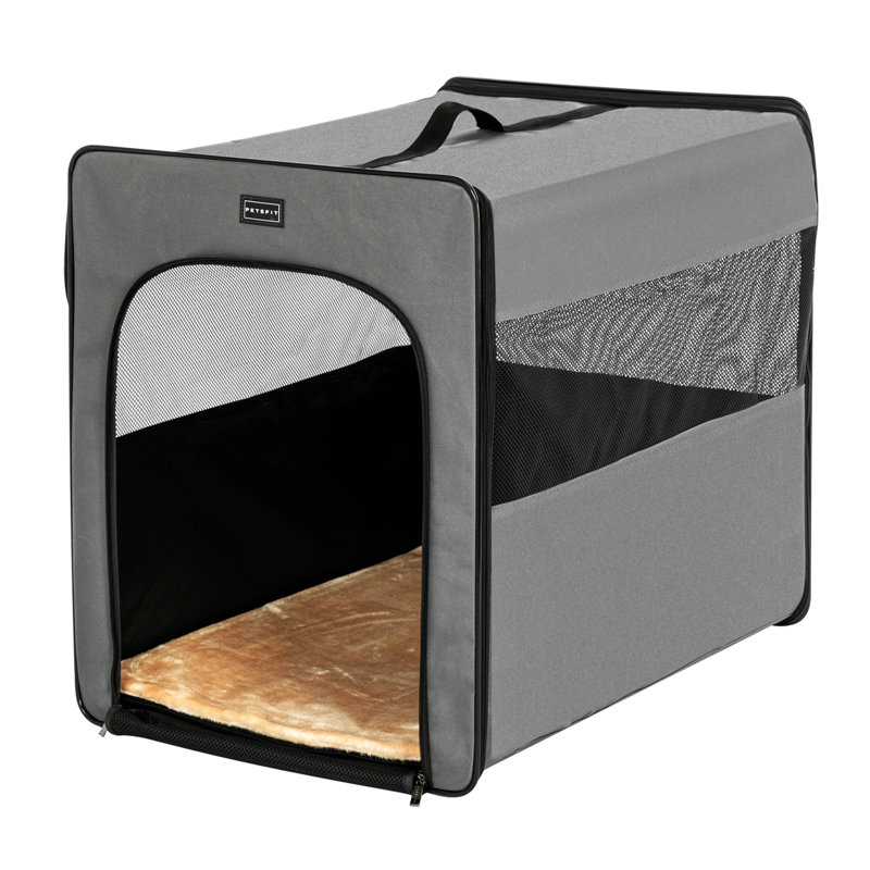 Caisse escamotable pour animal, Petit (H 21 po x l 24 po x P 18 po), gris