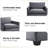Redenius 42" Upholstered Corduroy Armchair with Ottoman-98917640