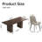 66.93" Mid-Century Rectangle Brown Dining Table Set with 8 Chairs for Kitchen, Bar, Living Room-241350784