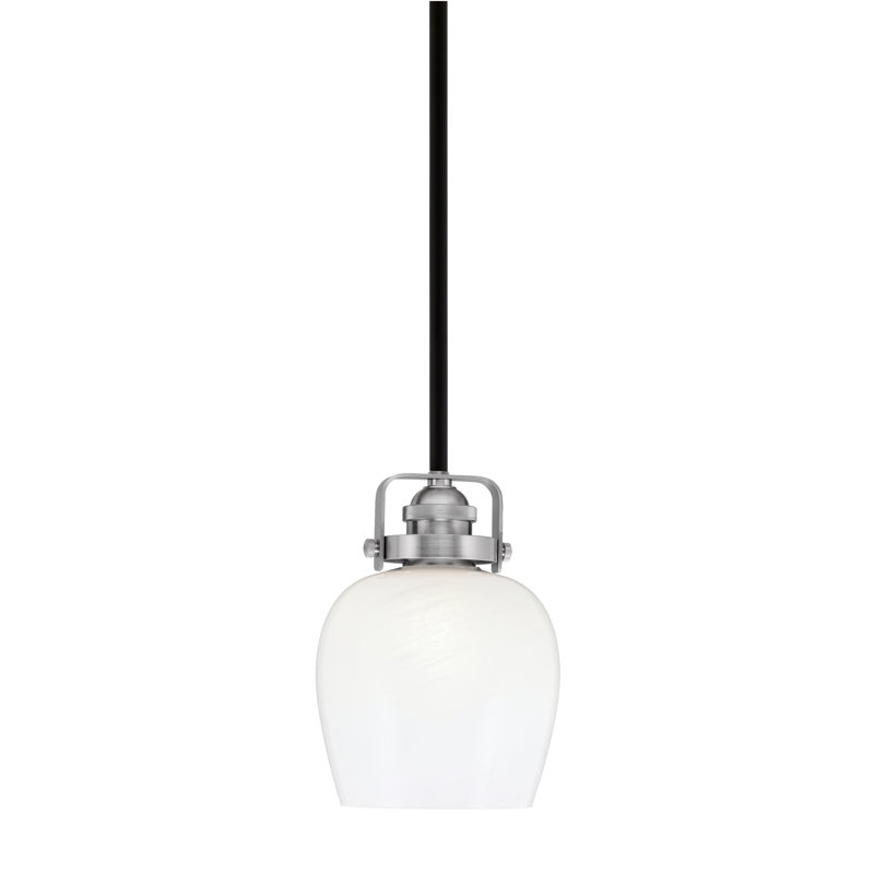 Mini-luminaire suspendu Easton, Noir mat/nickel brossé