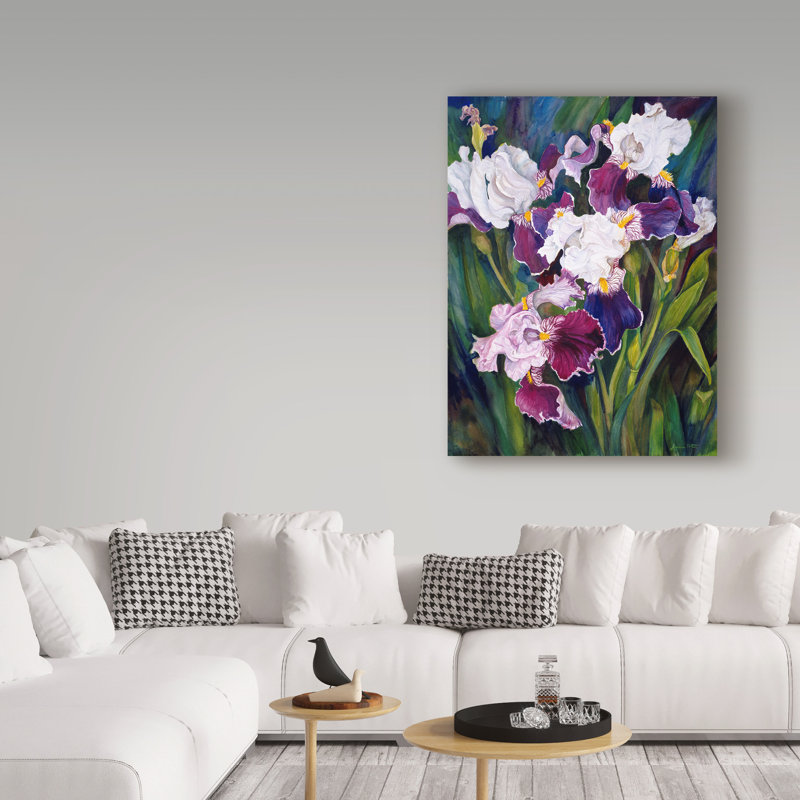 Deetra «Wind Blown Iris», reproduction d'impression sur toile tendue, H 19 po x l 14 po x P 2 po