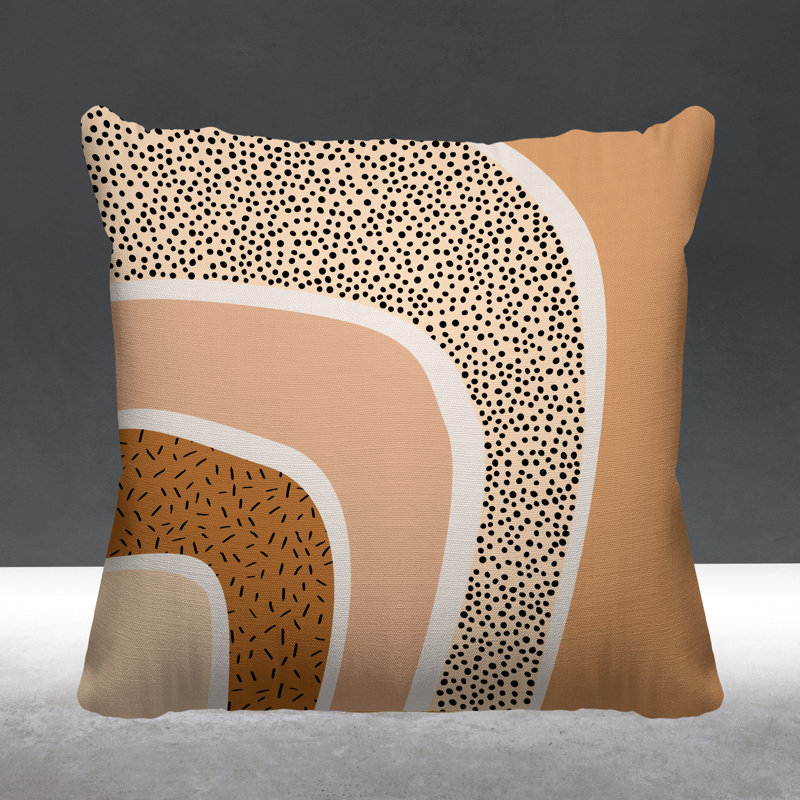 Abstract Throw Pillow, Orange, 19W" x 19H"