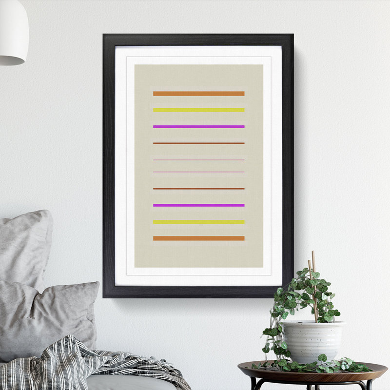 Composition 5 - Picture Frame Painting, 90cm H x 65cm W x 2cm D, Black