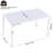 55 Inch White Modern Dining Table For Bbqs And Indoor Workspace - All Weather , Fade Proof Pp Tabletop, Heavy Duty Metal Legs Rectangular Garden Indoor/outdoor Work Lightweight Material, Frame, Non