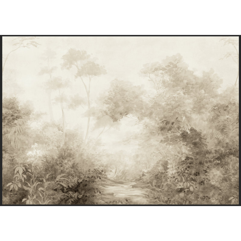 Murale sépia Woodlands, Beige
