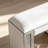 55"Glam Mirrored Vanity Stool for Elevated Room Ambiance