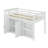 Twin Loft Bed With Drawer And Shelf Cabinet And Pulling-Out Desk-868853415
