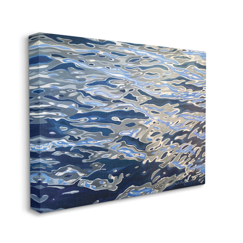 «Abstract Ocean Water Ripples Catching Sunlight» par Alan Weston - reproduction d'art sur toile tendue