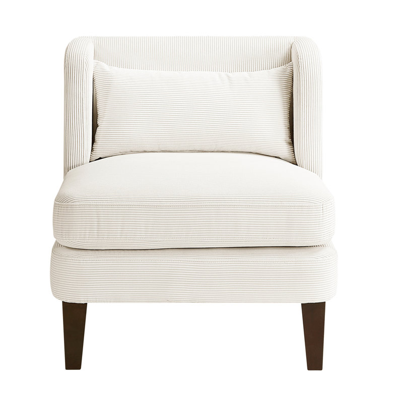 Coussin de siège en velours côtelé beige moderne Modern, Beige