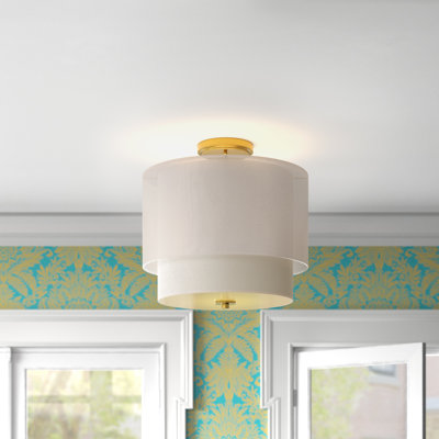 Plafonnier semi-encastré 3 lumières 16 po Aymie
