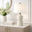 Lampe de table 24,5 "moderne en résine ivoire avec gradateur à 3 voies pour salon de chambre à coucher, table de chevet et table de chevet