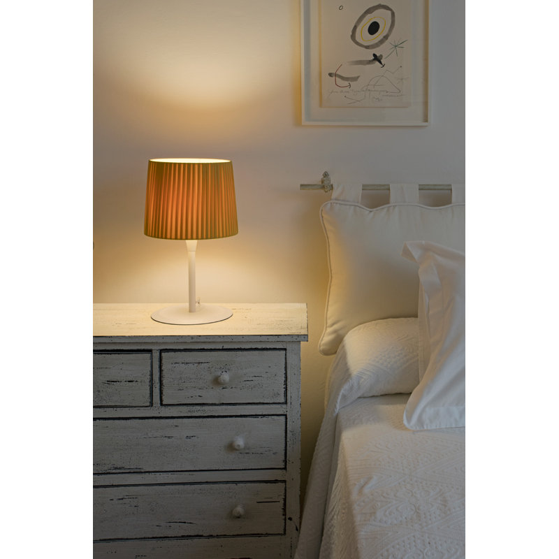 Lampe de table Samba, Blanc, Jaune, H 19,5 po x l 9,8 po x P 9,8 po