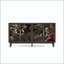 Armoire artistique avec portes en verre tropicales