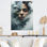Double exposition «Woman and Mountain Echoes I» - art mural en métal