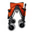 Chariot pliant 3 en 1 avec banquette et plateau de table rabattable à l'arrière - capacité de 500 lb, pneus de plage 9 po x 4 po pour le camping, orange-123115810