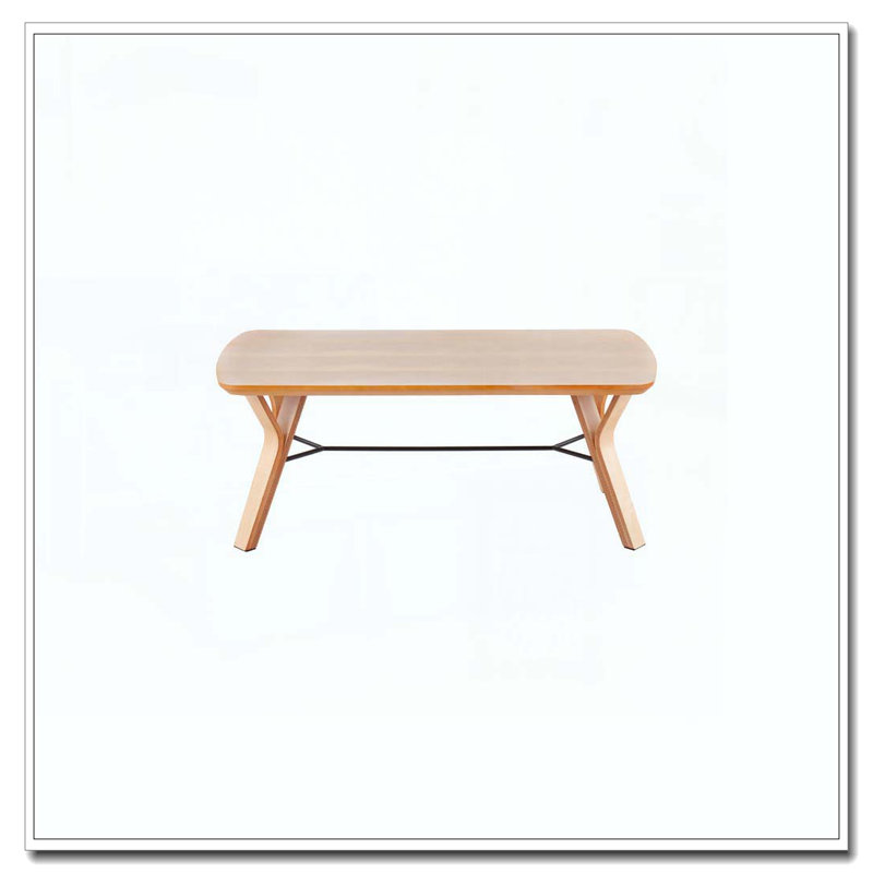 Banc en bois naturel Folia Mid-Century Modern par LumiSource, Naturel