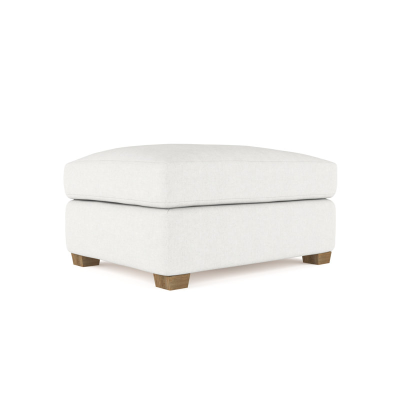 Repose-pieds Thompson, Lin Box Weave blanc, Patiné
