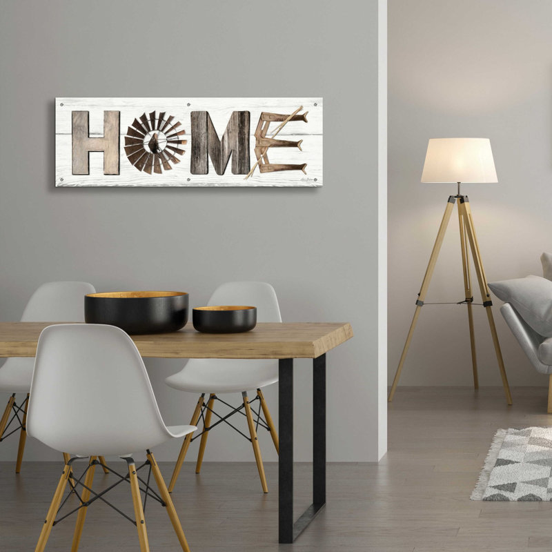 «Rustic Home II» par Lori Deiter, art mural en verre acrylique, H 16 po x l 48 po x P 0,2 po