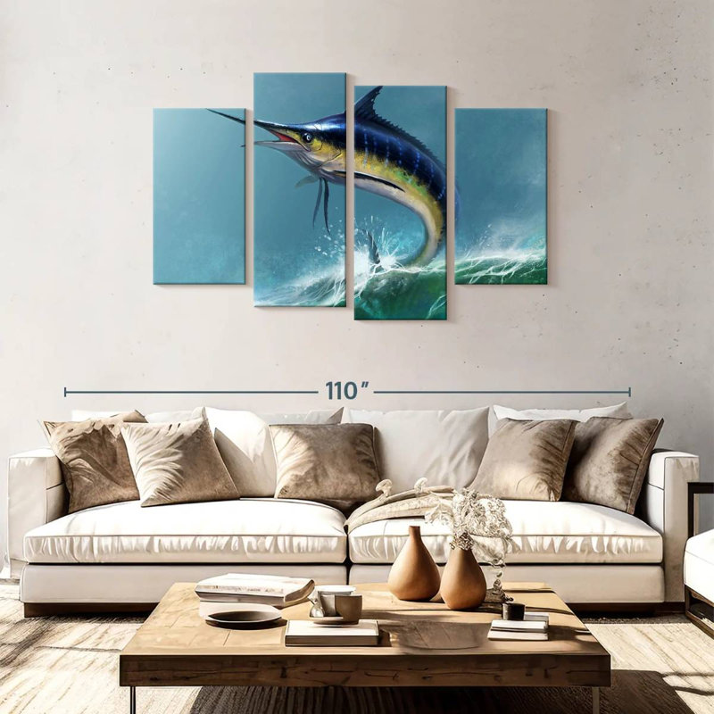 Brampt Leaping Marlin, 48" H x 75" W