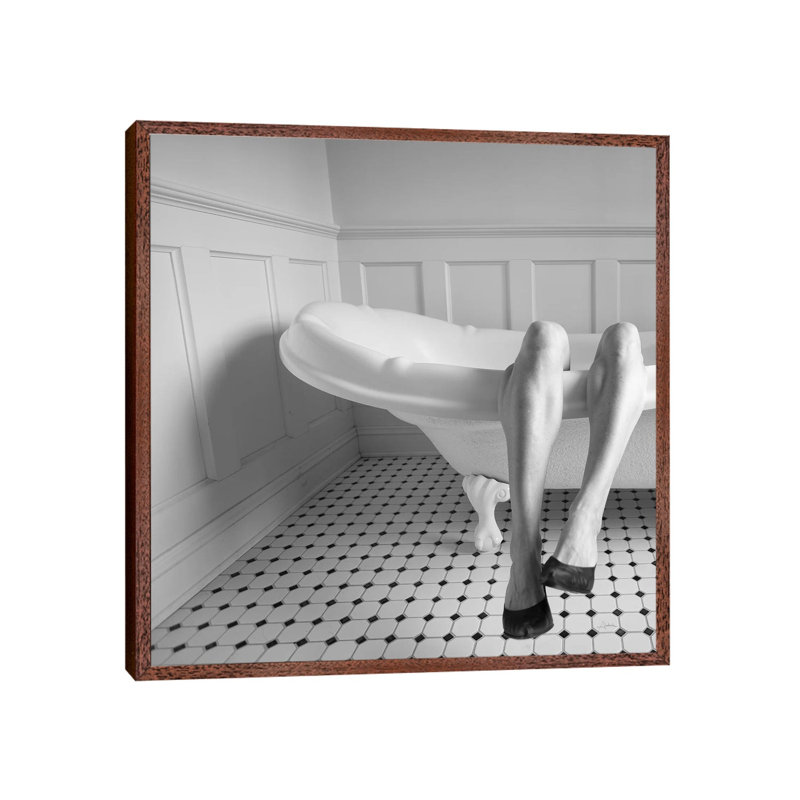 Legs by Aledanda - Print on Canvas, Classic Brown Wood Framed, 66.04cm H x 66.04cm W x 3.81cm D