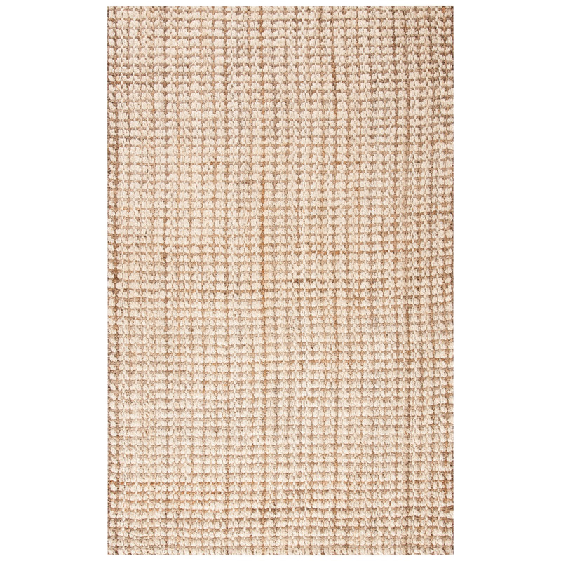 Tapis en jute tissé à la main résistant aux taches Tressie, Rectangle de 5 pi x 8 pi