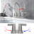Bathroom Faucet 2-Handle Bathroom Sink Faucet 360 Degree High Arc Swivel Spout Centerset 4 Inch Vanity Faucet Bathroom Faucet 3 Holes Lavatory Faucet-121290942