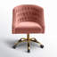 Chaise de travail en velours Doreen-1216894328