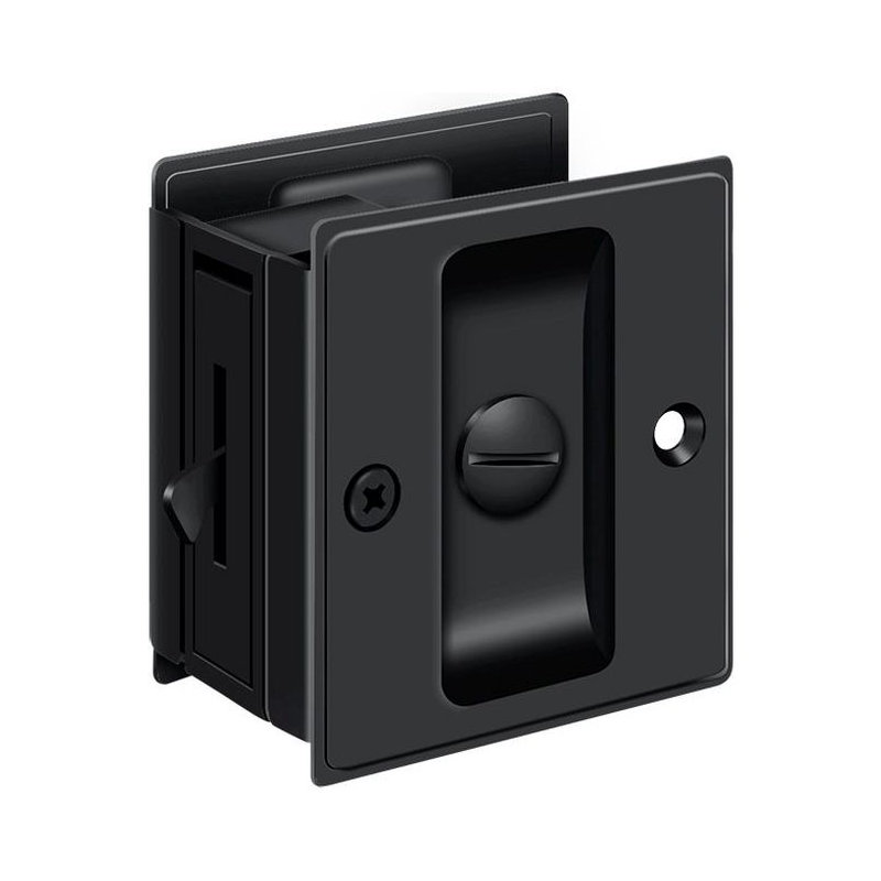 Brass Pocket Door Hardware, Black