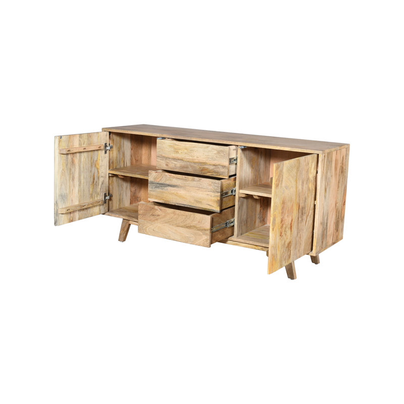 Crowell 140cm Solid Wood Sideboard, Natural