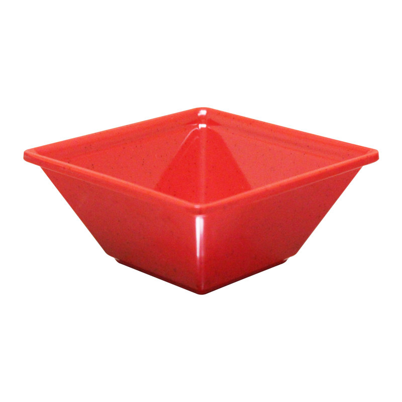 Passion 8 Oz. Square Melamine Cereal Bowl, Red