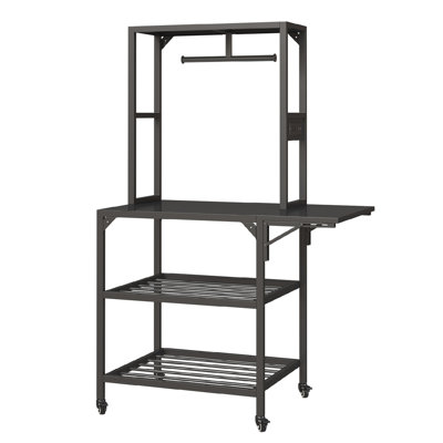 1 X 3d Printer Stand 3d Printer Desktop Stand Storage Rack Filament Storage Rack With Wheels T-shaped Spool Holder Suitable For Studio And Office Storage And Organisation