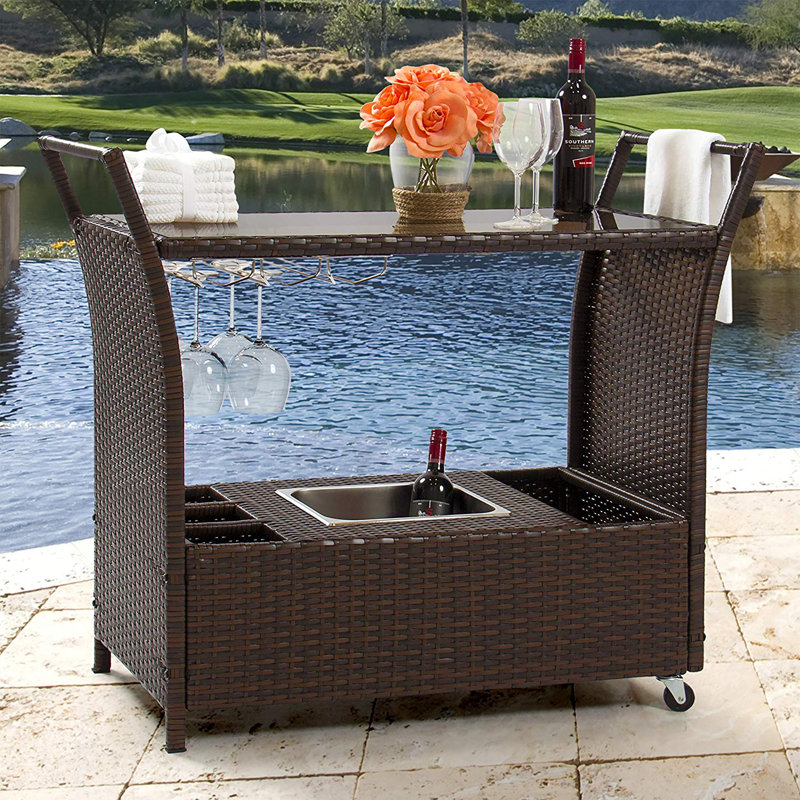 Chariot de service de bar Stewood