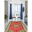 Tapis unique en laine noué à la main style années 1990 de 5 pi 9 po x 8 pi 11 po Molly-Mae en rouge / vert