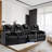 Leather Power Reclining Home Theater Seating with Cup Holder-853654575