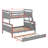 Twin Over Full Bunk Bed With Twin Size Trundle, Wooden Bunk Bed With Ladder And Safety Guardrail-493054857