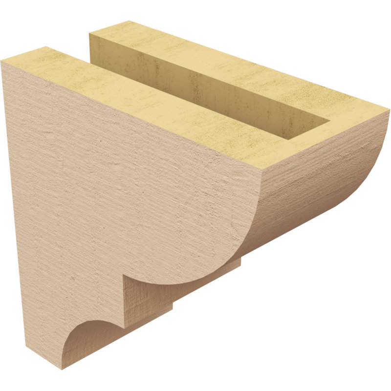 Bois de cèdre brut Ridgewood, Corbeau apprêté Ridgewood, H 6 po x l 3 po x P 6 po