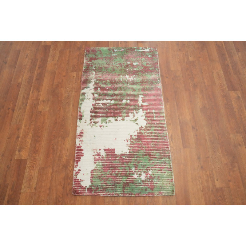 Handmade Wool Abstract Oriental Rug 2x4