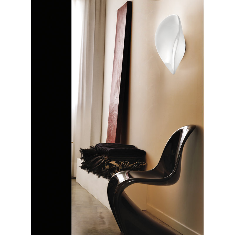 Balance Ceiling/Wall Lamp G White Glossy Glossy White E26 Ul, 4" H x 9" W x 8" D, E12/Candelabra, 1 Light