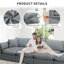 Canapé modulaire rembourré en nuage, canapé confortable et moderne, rembourré de duvet, sièges profonds convertibles pour salon, salon, chambre à coucher-687884743