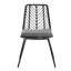 Chaise Aaron pour les loisirs en plein air avec coussins gris - style transitionnel, assemblage requis 2 jardin