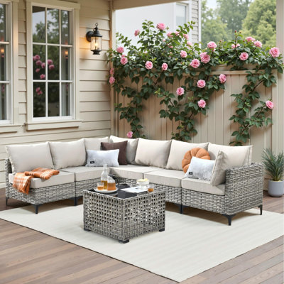 6 - Person Outdoor Seating Group With Cushions