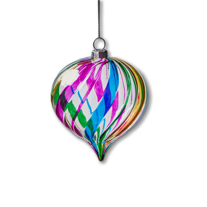  Multi Stripe Drop Ornament Short