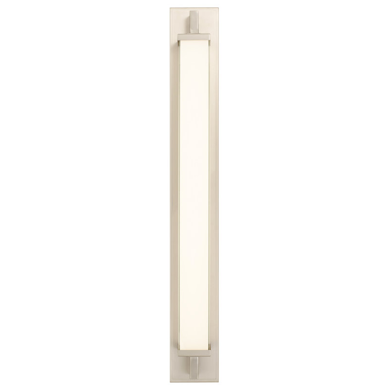 34-Inches Brushed Nickel Bathroom Vanity Bar With Integrated Led - Energy-Smart Maintenance-, 2380 Lumens 25W, Dual Mount For Different Styles, 3 Color Temperature Selectable, Dimmable, Easy