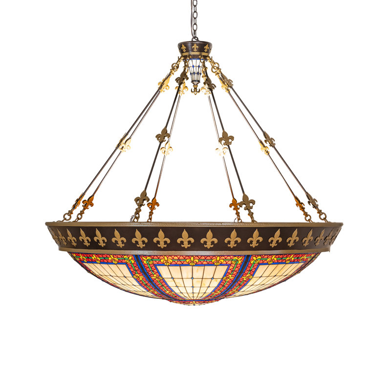 62" Wide Fleur-De-Lis Inverted Pendant